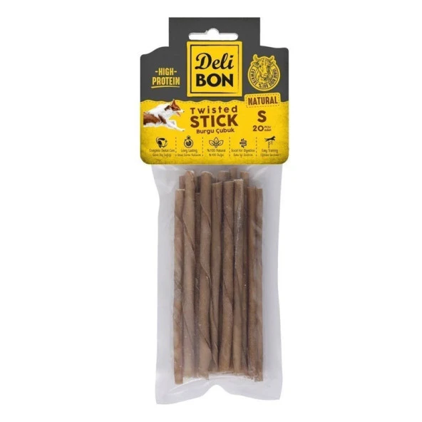 Delibon Deri Burgu Çubuk İnce Boy Natural 20 Adet ürün görseli 1