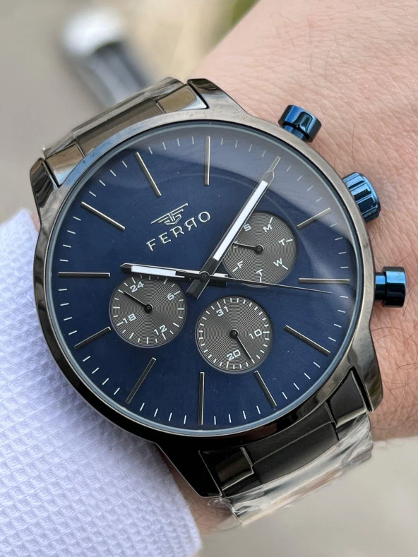 FERRO İç Fonksiyonları Aktif Chronograph 30 Mt Su Geçirmez Erkek kol Saat xf0048 ürün görseli 1