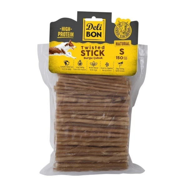 Delibon Deri Burgu Çubuk İnce Boy Natural 150 Adet ürün görseli 1
