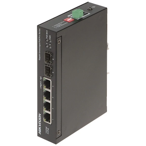 HIKVISION DS-3T0506HP-E/HSO-STD 4 PORT 10/100/1000 3XGIGA POE + 1XGIGA HI-POE 2 X SFP 60W YONETILEMEZ SWITCH ürün görseli 1