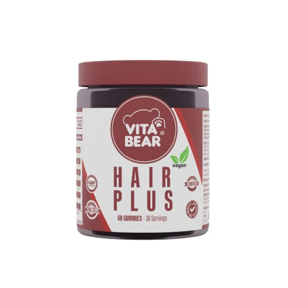 Vita Bear Hair Plus Vegan Saç Vitamini 60 Gummies ürün görseli 1
