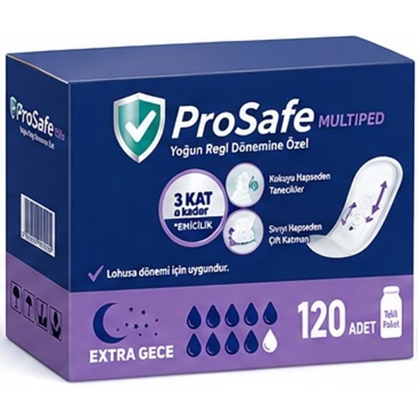 Prosafe Multiped Regl - Mesane - Lohusa Pedi L - Büyük - Large Extra/Gece 120 Adet ürün görseli 1