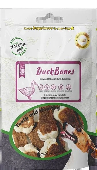 Eco Natura Pet Duck Bones Ördek Eti Kaplı Pres Kemik Köpek Ödülü 105Gr ürün görseli 1