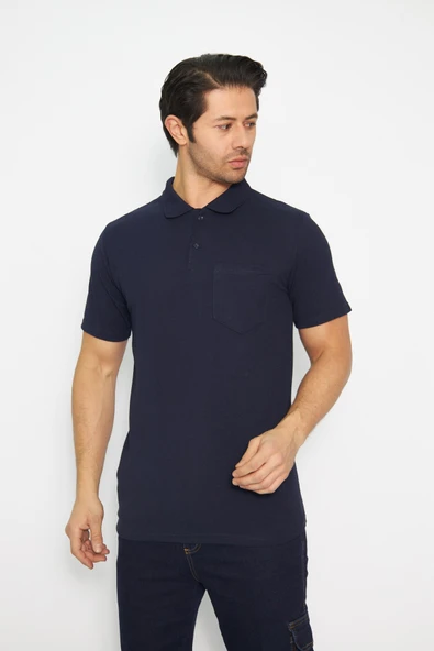 Mervem Lakos T-Shirt Polo Yaka Lacivert ürün görseli 1