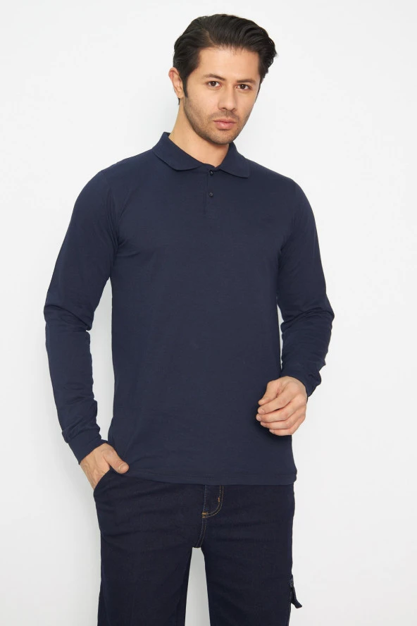 Sweat t-shırt Polo Yaka Kışlık Uzun Kol ürün görseli 1