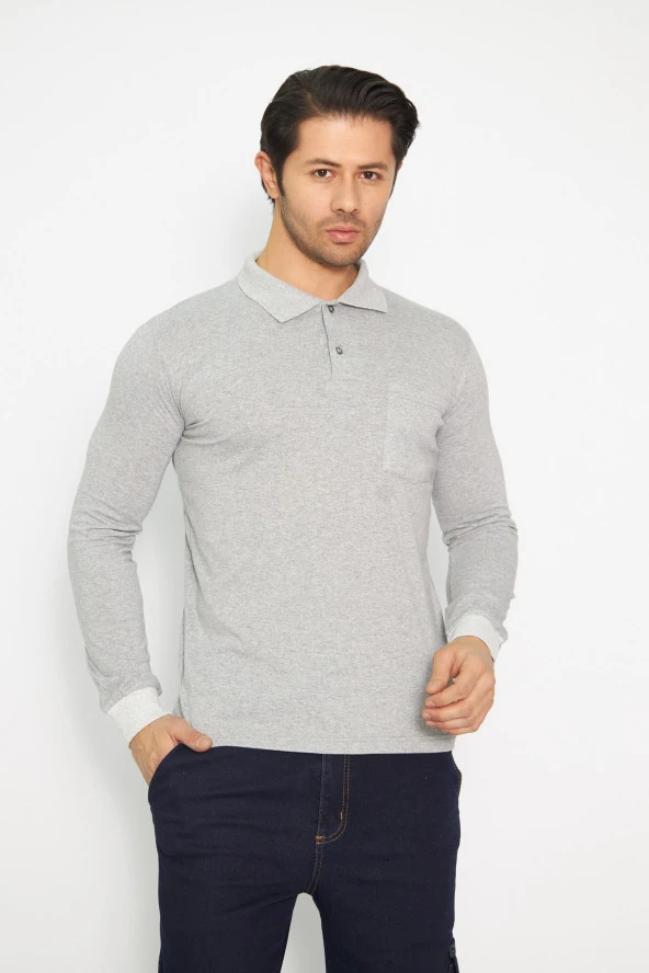 Sweat t-shırt Polo Yaka Kışlık Uzun Kol ürün görseli 1