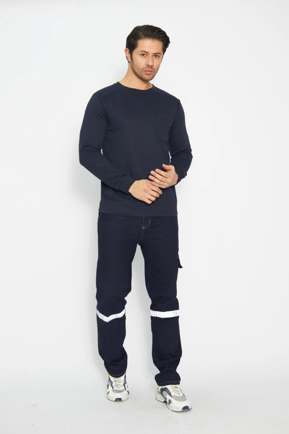 Uzun Kol Sıfır Yaka Sweatshirt - Resim 9