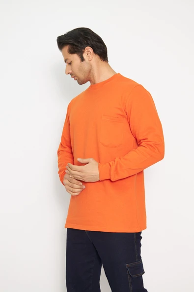 Sıfır Yaka Sweat %100 Pamuk - Resim 3