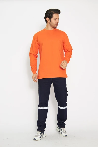 Sıfır Yaka Sweat %100 Pamuk - Resim 7