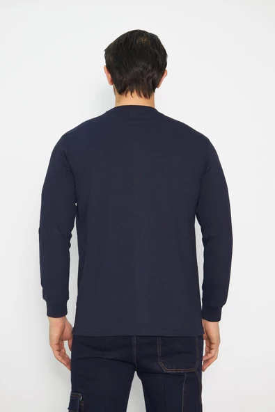 Uzun Kol Sıfır Yaka Sweatshirt - Resim 6