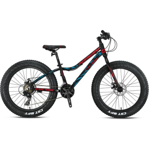 Kron Fxc 500 Fat Bıke Mekanik Disk 20 Jant 7 VİTES Profesyonel Dağ Bisikleti MAT SİYAH-KIRMIZI/MAVİ(KRN21-587) ürün görseli 1