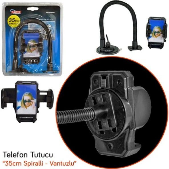 CARUB TELEFON TUTUCU SPRALLİ 35CM ürün görseli 1