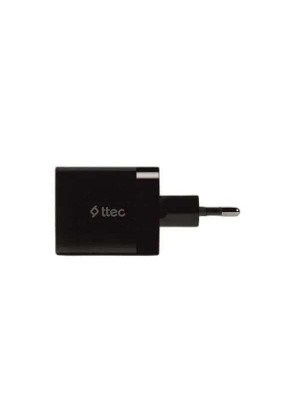 Ttec 2SCP02S SmartCharger Duo PD 45W USB-C+USB-A Seyahat Hızlı Şarj Aleti - Resim 2