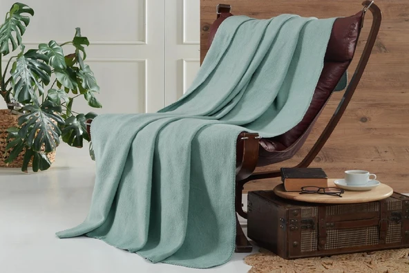 Aksu Brighton Collection Pamuklu TV Battaniye 130x170 Mint ürün görseli 1