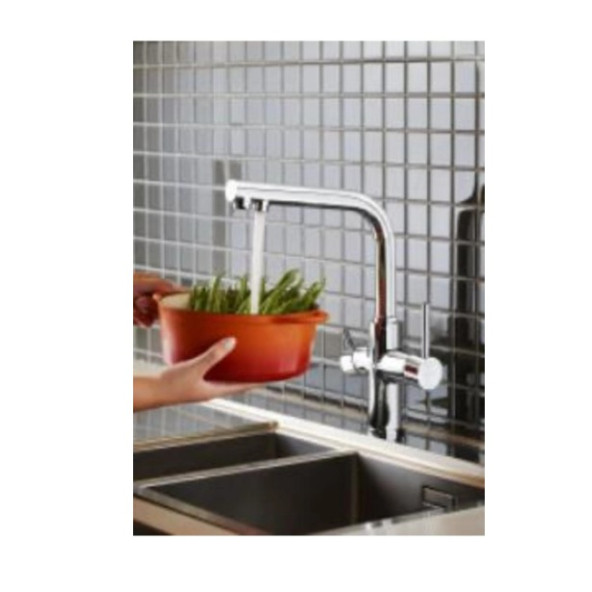 Artema Split A42144 Dual-flow Eviye Mutfak Bataryası, Krom - Resim 3