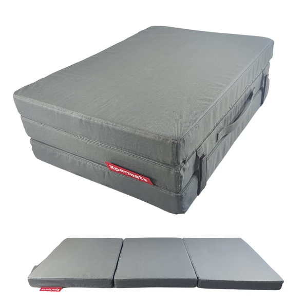 XPERMATE MaxiSafe Pro Şantiye Yatağı 80x180x8 cm Fermuarlı İşçi Yatağı Sünger Yatak Antrasit ürün görseli 1