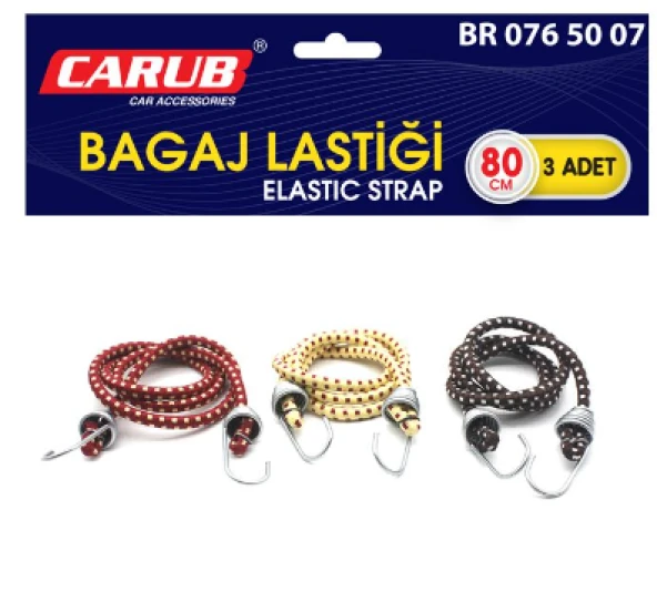 CARUB BAGAJ AHTAPOT LASTİK 3LÜ SET 180CM ürün görseli 1
