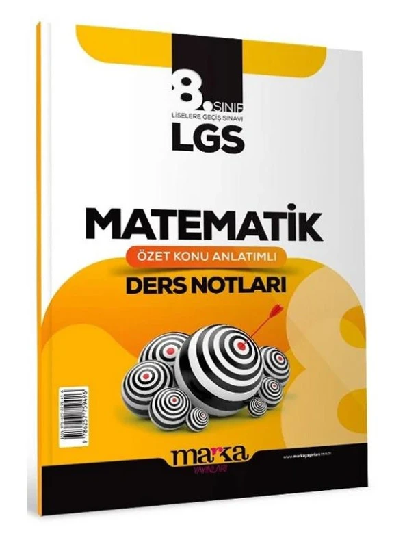 Marka 8. Sınıf LGS Matematik Özet Konu Anlatımlı Ders Notları Marka Yayınları ürün görseli 1