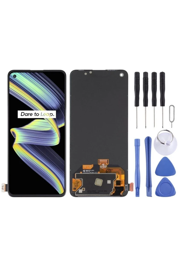 REALME X7 PRO UYUMLU LCD DOKUNMATİK EKRAN ÇITASIZ SİYAH(TAMİR SETİ HEDİYELİ) ürün görseli 1