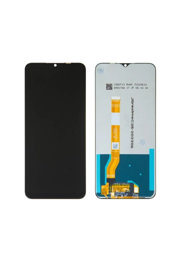 REALME C35 UYUMLU LCD DOKUNMATİK EKRAN ÇITASIZ SİYAH(TAMİR SETİ HEDİYELİ) ürün görseli 1