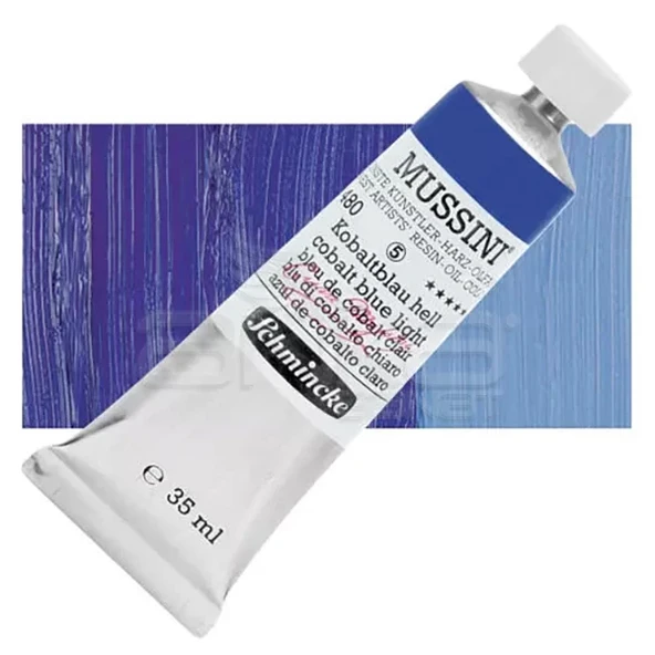 Mussini 35ml Yağlı Boya Seri:5 No:480 Cobalt Blue Light ürün görseli 1