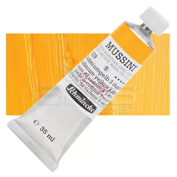 Mussini 35ml Yağlı Boya Seri:5 No:229 Cadmium Yellow 3 Deep ürün görseli 1