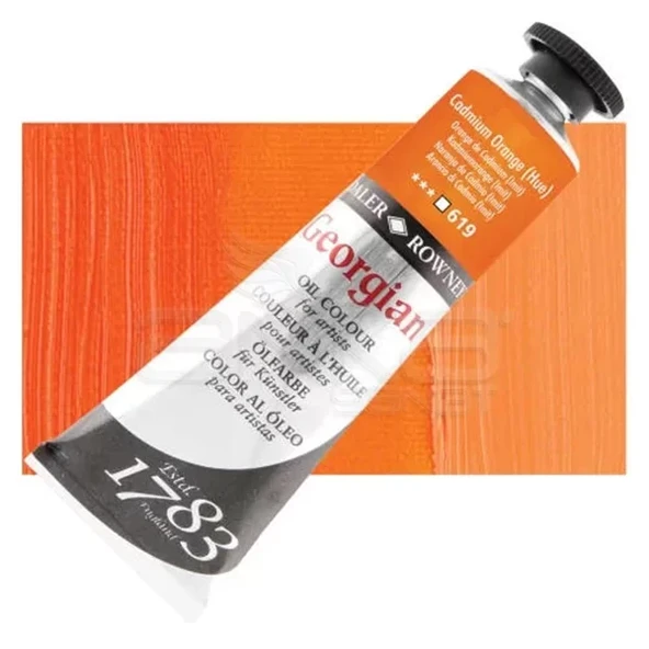 Daler Rowney Georgian Yağlı Boya 225ml 619 Cadmium Orange Hue ürün görseli 1