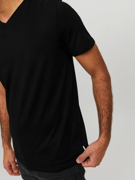 JACK JONES Erkek V Yaka Basic Tişört 12156102 - Resim 5