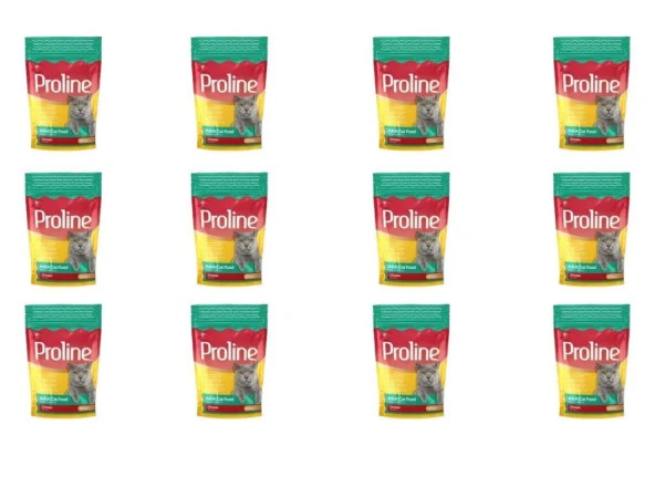 Pro Line Yetişkin Tavuklu Kedi Maması 400 Gr X 12 Adet ürün görseli 1