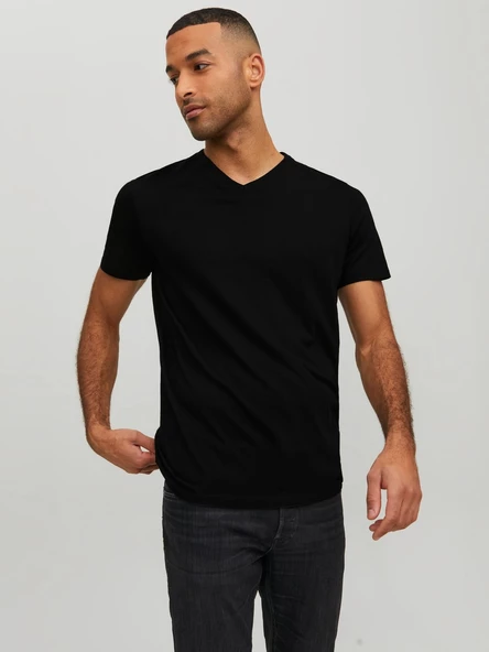 JACK JONES Erkek V Yaka Basic Tişört 12156102 ürün görseli 1