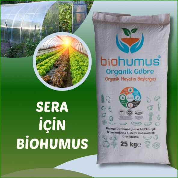 SERA için, Biohumus Organik gübre, Kök geliştirici, toprak düzenleyici, bitki besleyici 25 Kg ürün görseli 1