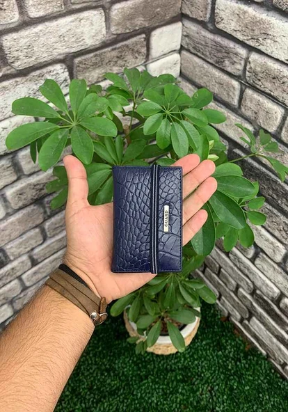 Guard Lacivert Croco Desenli Lastikli Spor Kartlık - GRD2403XW22327 ürün görseli 1
