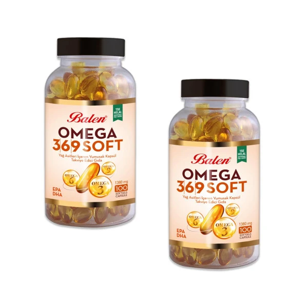 Balen Omega 3-6-9 Soft Yağ Asitleri İçeren 1380 mg 100 Yumuşak Kapsül x 2 Adet ürün görseli 1