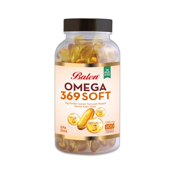 Balen Omega 3-6-9 Soft Yağ Asitleri İçeren 1380 Mg 200 Yumuşak Kapsül ürün görseli 1