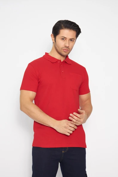 Orange Safety Kırmızı Kısa Kol Polo Yaka T-Shirt ürün görseli 1