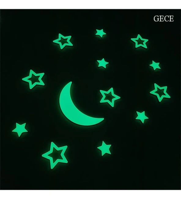 KZY Fosforlu Şekilli Sticker (Karanlıkta Parlar)- Kzy-2811 ürün görseli 1