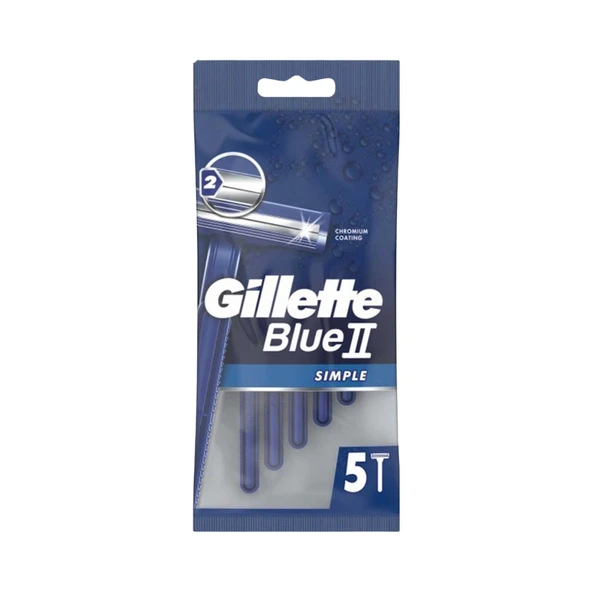Gillette Blue2 Simple Kullan At Tıraş Bıçağı 5'li ürün görseli 1