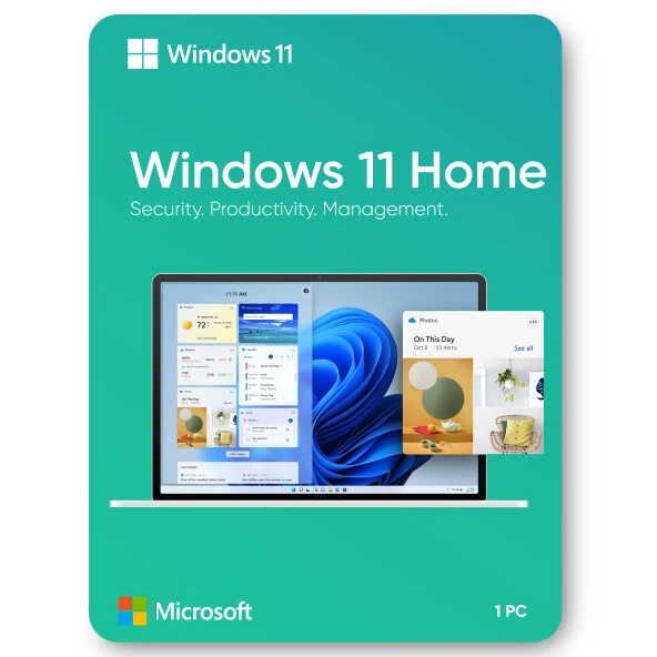 MICROSOFT Windows 11 Home 32&64 Bit Uyumlu Dijital Lisans Anahtarı Key Hızlı Teslimat ürün görseli 1