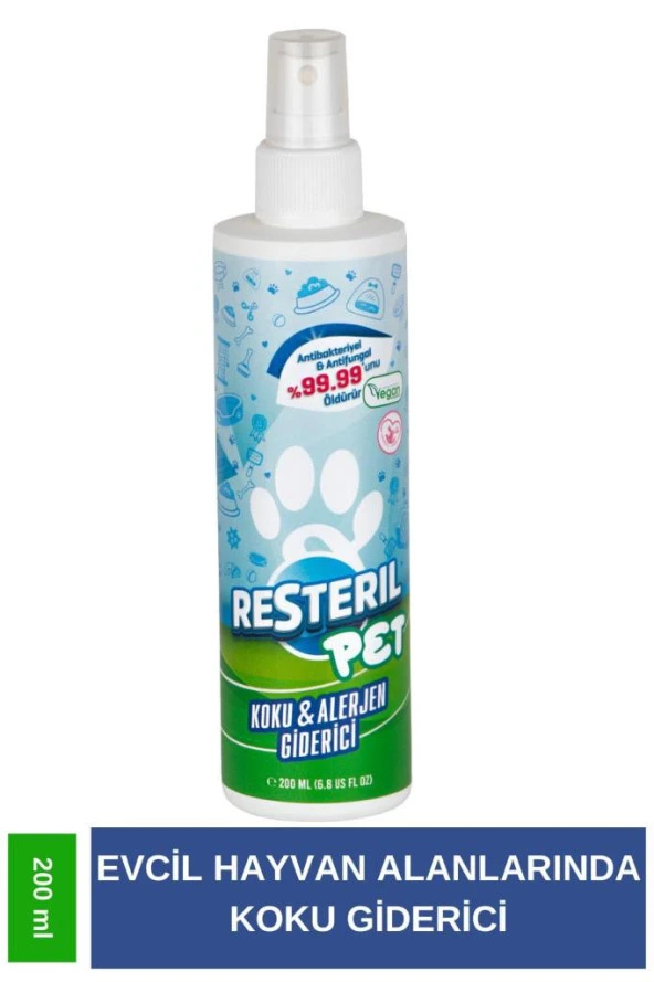 Vetürel Kedi Köpek Resteril Antialerjik Anti Koku Evcil Hayvan Hijyen Spreyi 200 ml ürün görseli 1