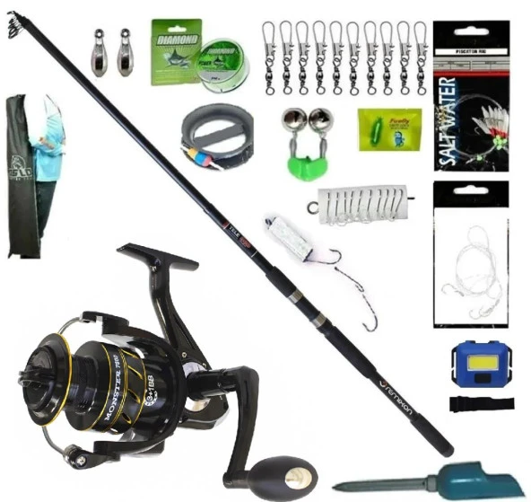 Remixon Monster 7000 Remixon Apache 390Cm 250gr Genel Maksatlı Kıyı Olta Seti ürün görseli 1