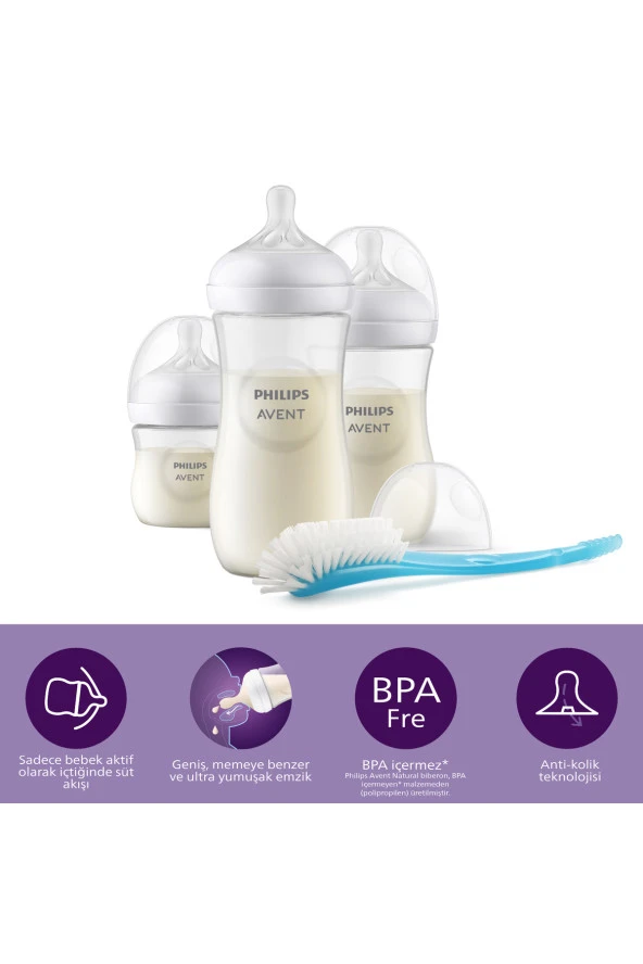 AVENT NATURAL RESPONSE YENİDOĞAN HEDİYE SETİ 3 LÜ ürün görseli 1