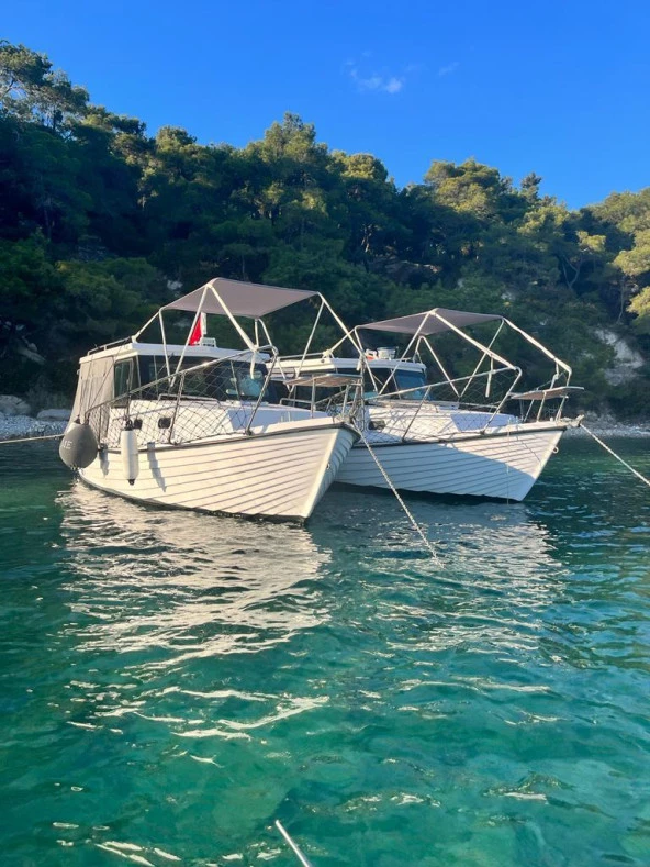 Katlanabilir 2 Kolu Tekne ve Bot Tentesi ( Gri En : 150 cm ) ürün görseli 1