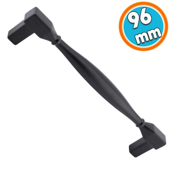 Mobilya Kulp Mutfak Dolabı Çekmece Dolap Kulpları Kapak Kulpu Kulbu Siyah 96 mm Metal ürün görseli 1