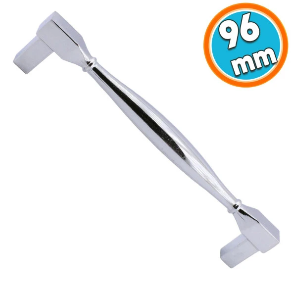 Mobilya Kulp Mutfak Dolabı Çekmece Dolap Kulpları Kapak Kulpu Kulbu Krom Renk 96 mm Metal ürün görseli 1