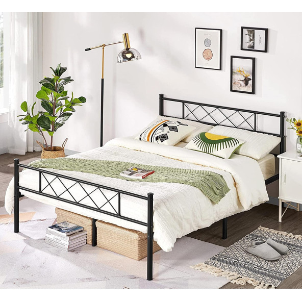 HFT HOME Metal Karyola, Çınar Metal Karyola , Ölçü ve Renk Seçenekli  21 140x200 SİYAH ürün görseli 1