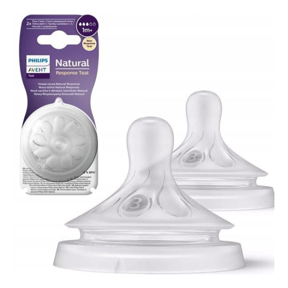 AVENT NATURAL RESPONSE BİBERON EMZİĞİ 3 NUMARA 1+ AY 2'Lİ ürün görseli 1