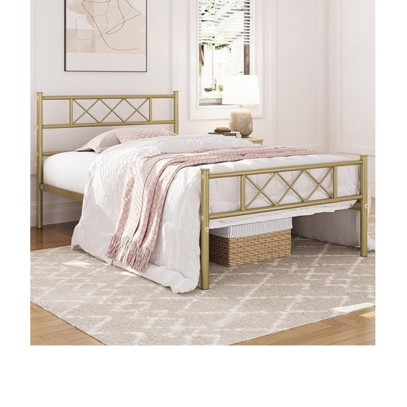 HFT HOME Metal Karyola, Çınar Metal Karyola , Ölçü ve Renk Seçenekli 21 150x200 GOLD ürün görseli 1