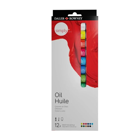 Daler Rowney Simply Yağlı Boya Seti 12x12ml ürün görseli 1