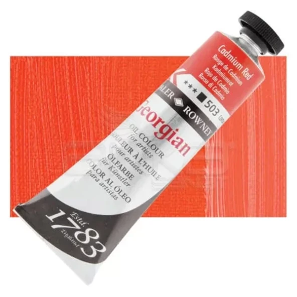 Daler Rowney Georgian Yağlı Boya 225ml 502 Cadmium Red Hue ürün görseli 1