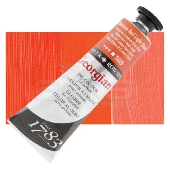 Daler Rowney Georgian Yağlı Boya 225ml 505 Cadmium Red Light ürün görseli 1